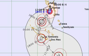Cyclone Cook bound for New Caledonia