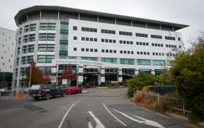 Exteriors of Chch Hospital during covi-19 level 4 lock down