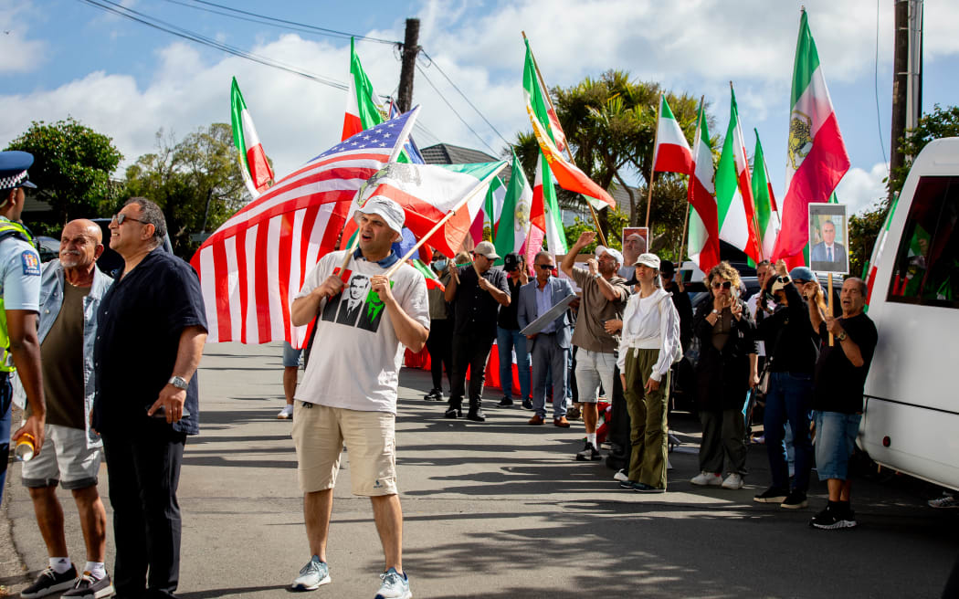 Iranian Embassy protest - Wellington 13 January 2026