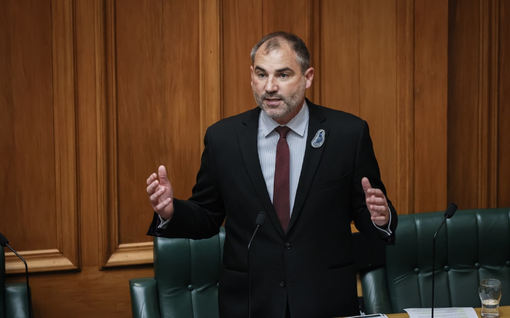 Kieran McAnulty speaking in Parliament's debating chamber