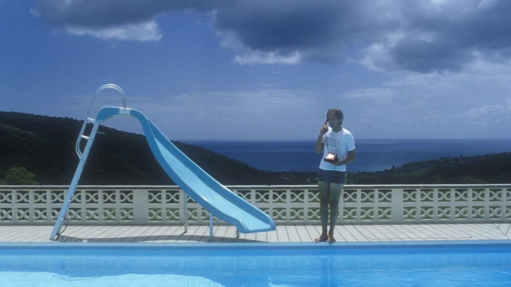 George Martin at his studio on Montserrat