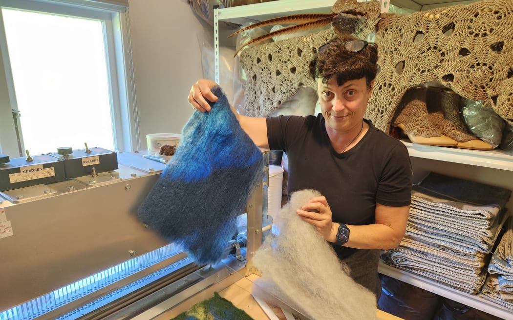 Patrizia has invested in a felting machine and also plans to buy looms for her paddock-to-product wool hub