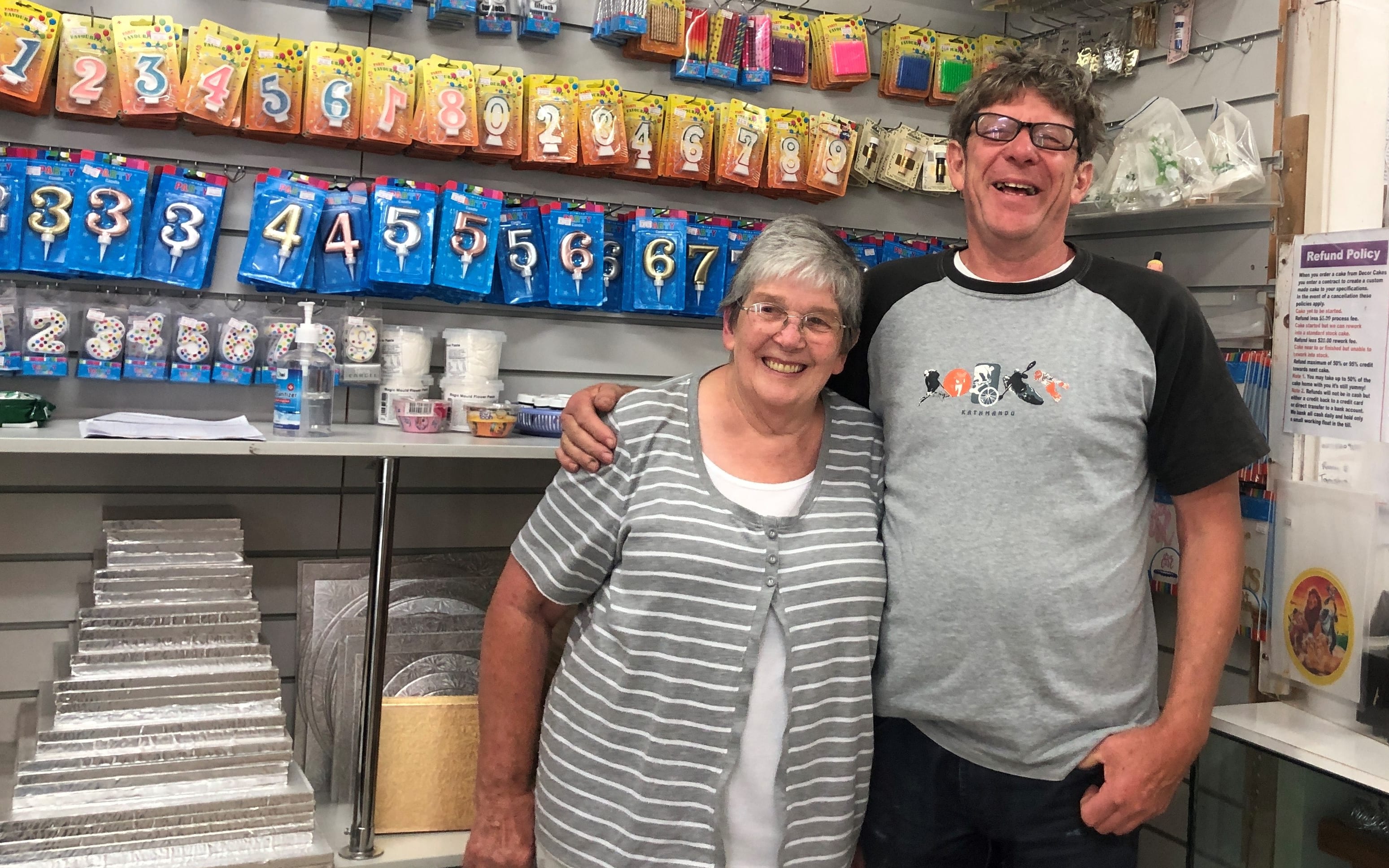Eileen Faulkner with her son (pictured). In November last year, the family made the decision to sell Decor Cakes.