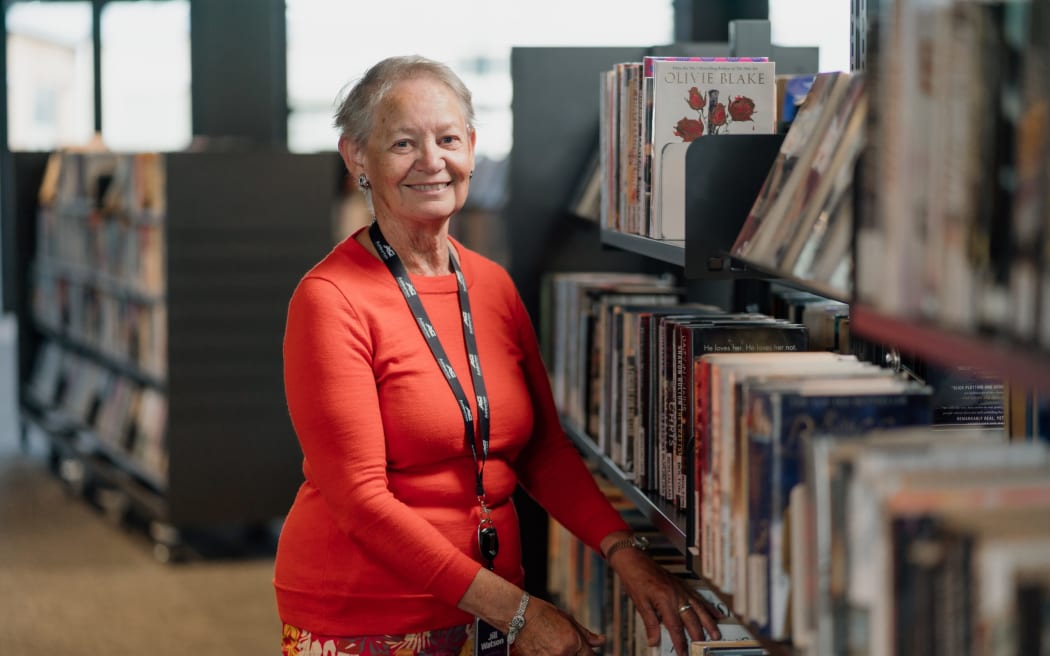 Jill Watson has been happy in her work at the library for 50 years.