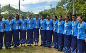 The Fiji Pearls netball team.