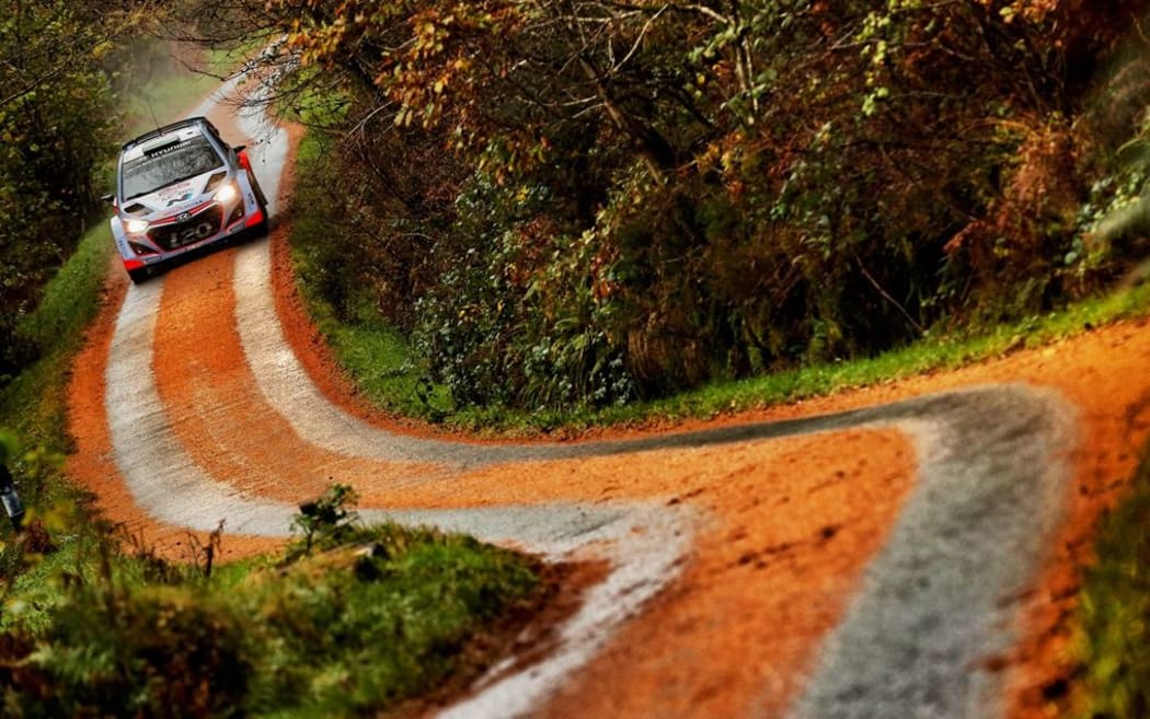 Hayden Paddon at the Wales Rally