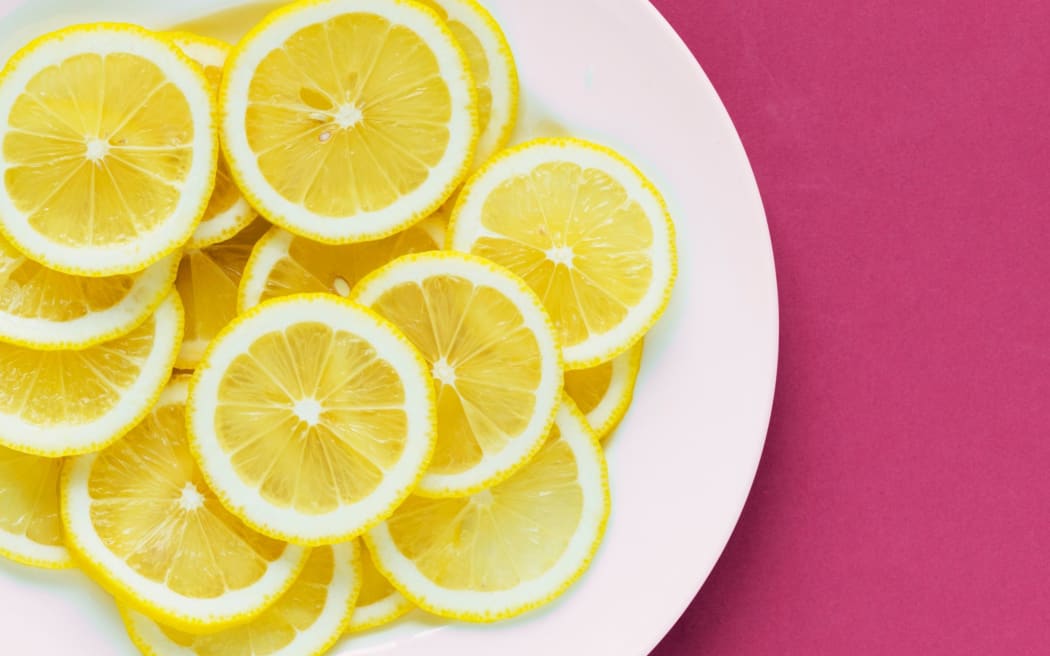 Lemons on plate