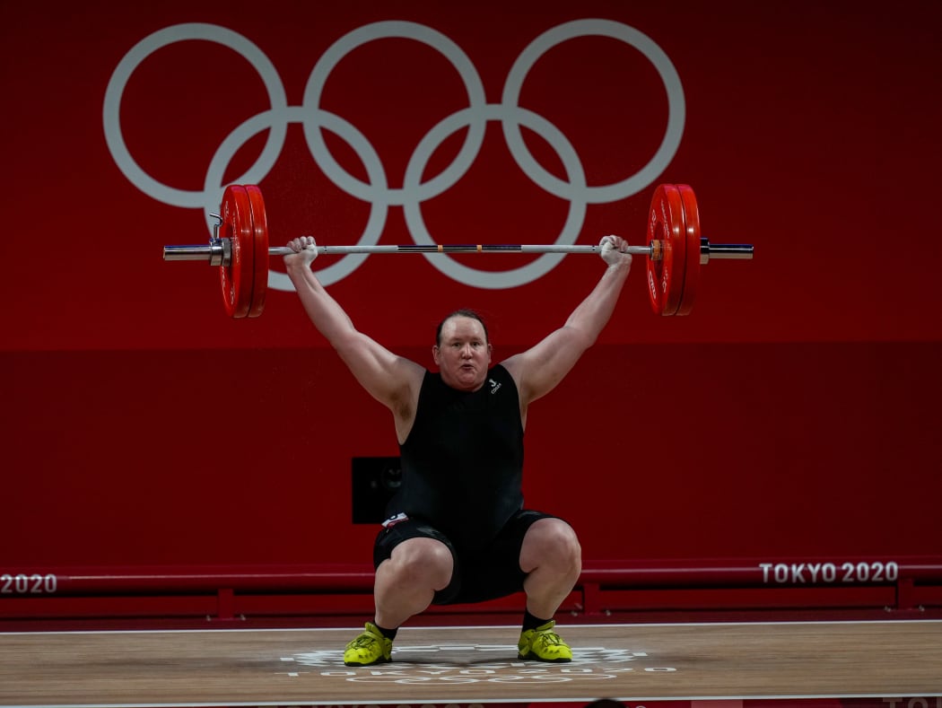 Laurel Hubbard, womanâs weight lifting, Tokyo 2020 Olympic Games. Monday 02 August 2021. Mandatory credit: Â© John Cowpland / www.photosport.nz