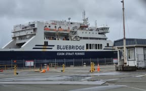 Bluebridge docked in Wellington.
