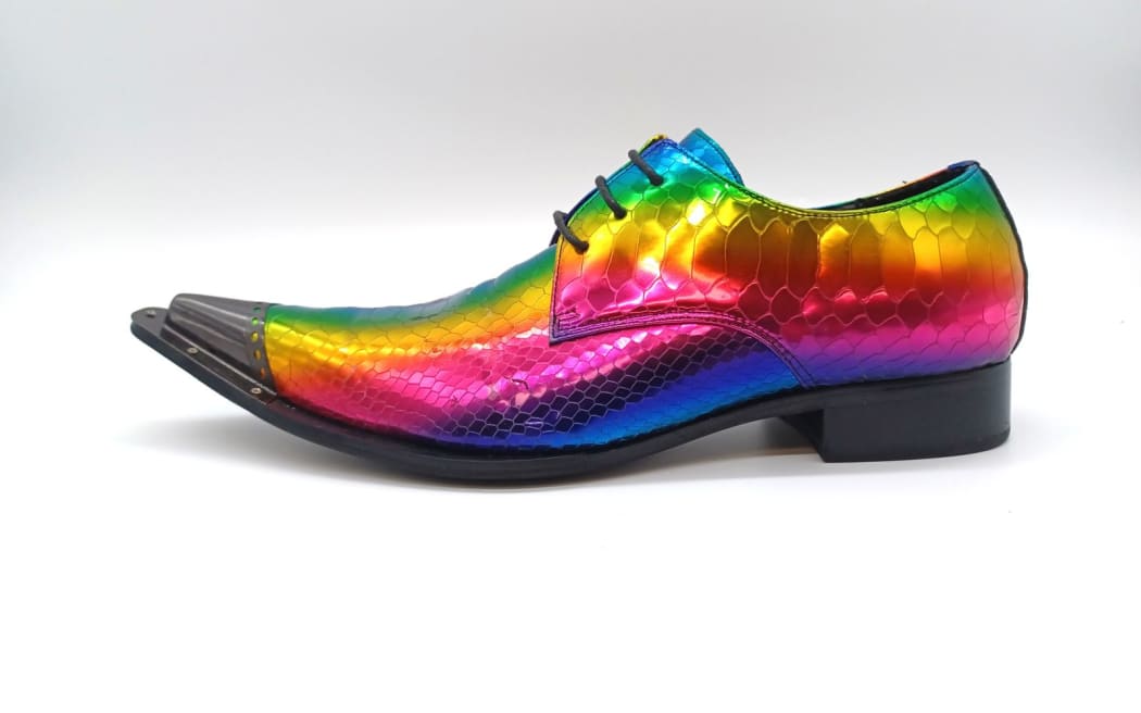 An unidentified pair of dress shoes from Wellington city councillor Karepa Wall's fabulous footwear collection.