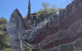 The US-Mexico border from Nogales, Arizona.