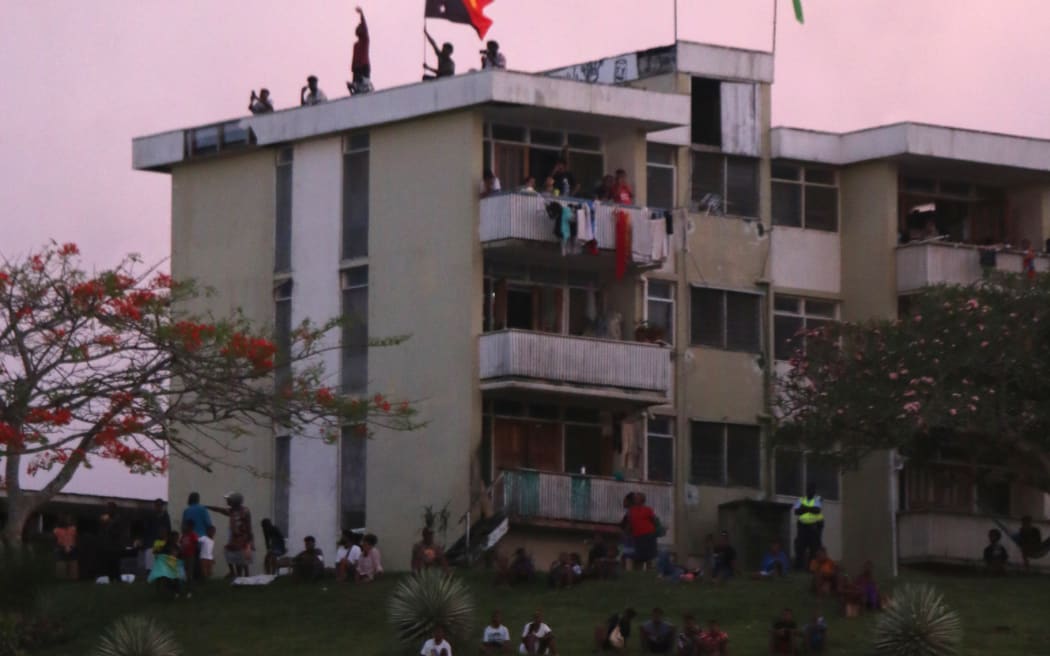 Organisers could have sold the 10,000 seat national stadium out several times over with hundreds lining the nearby hills and even climbing up on rooftops and trees to get a glimpse of the Pacific teams.