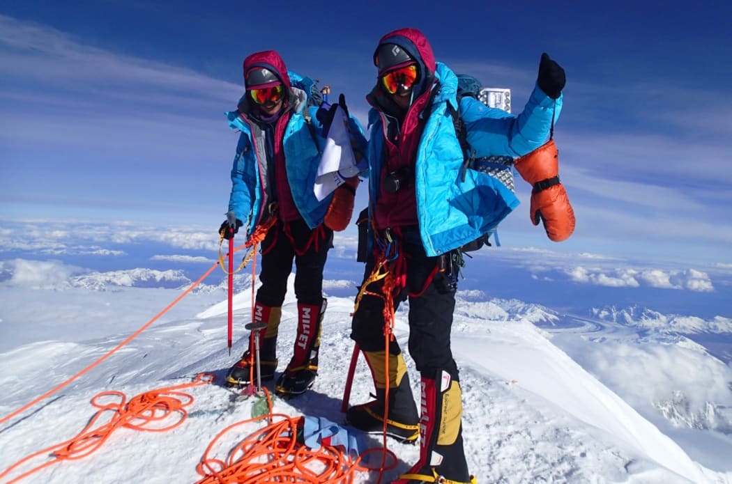 Tashi and Nungshi Malik At_Mt_McKinley_Summit
