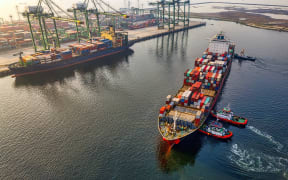 Container ships.