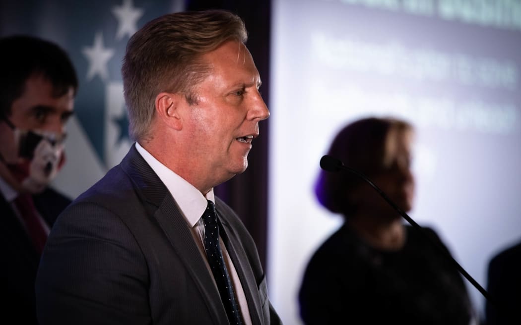 Todd McClay at the Back in Business presser,