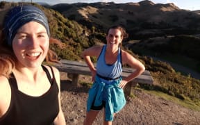 Anita Radcliffe walking Rangituhi Hill.