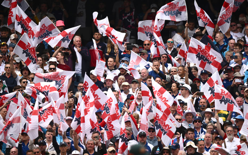 England cricket supporters.