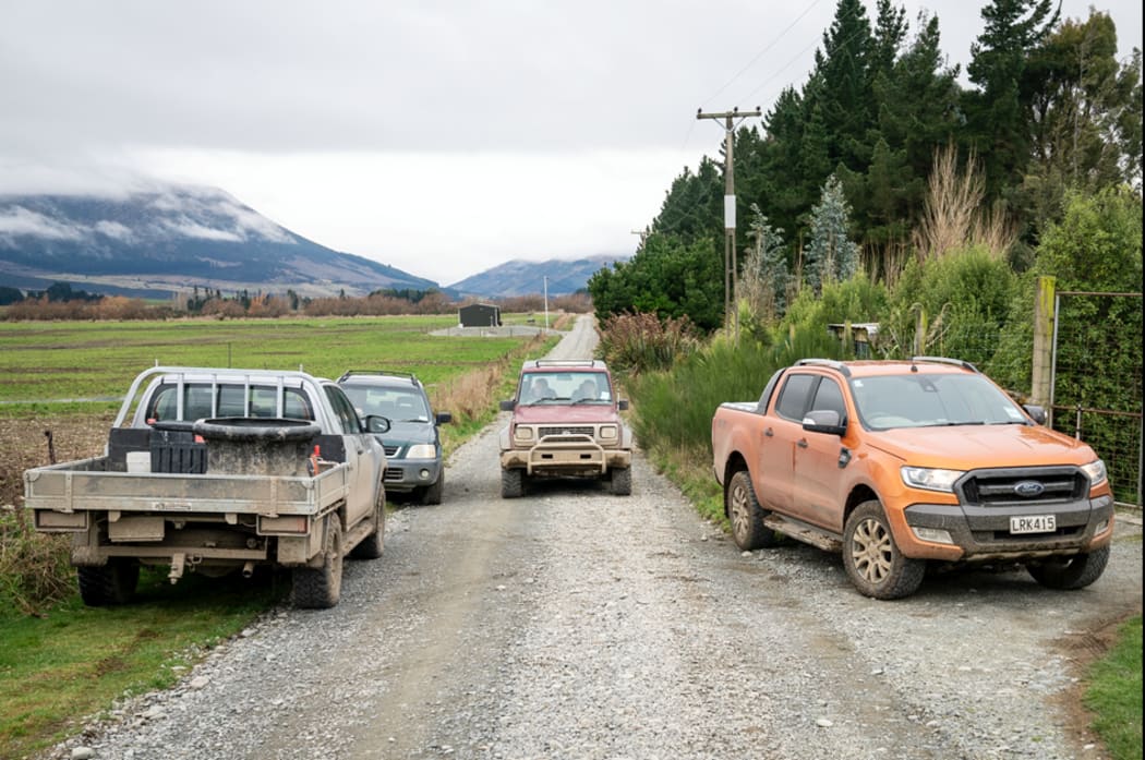 Geoff Reid says vehicles were used to blockade the activists.