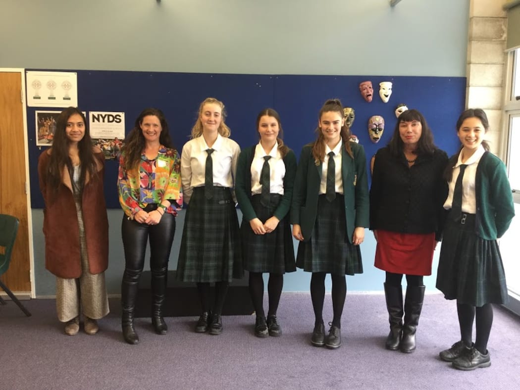 Lupesina Tupufia, Cherida Fraser, Mackenzie Campbell, Tyla Harvey, Phoebe evans, Dame Catherine Healy and Emma Beevers.