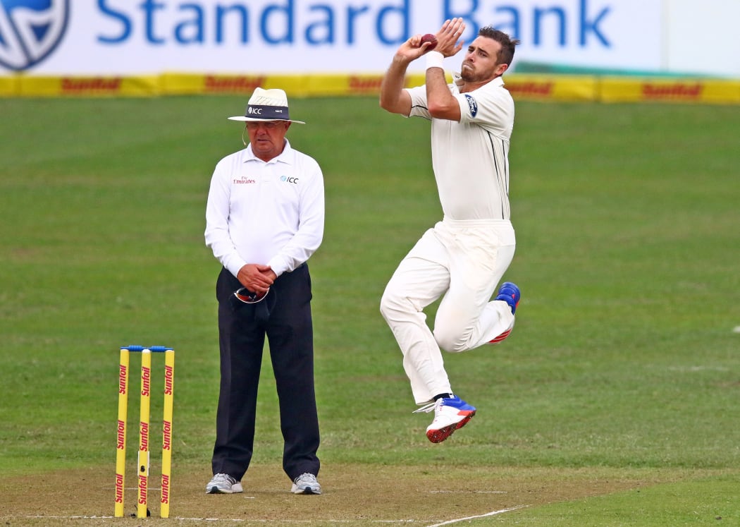 Tim Southee during day one of the first test match between South Africa and New Zealand