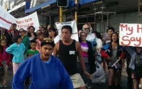 Hapu have take to the streets of Whangerei in protest over the mandate.