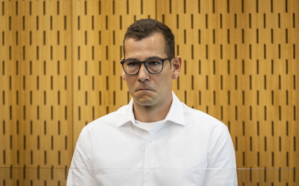 Patrick Keusch, 32, appears for sentencing on a charge of careless driving causing death in the Christchurch District Court.