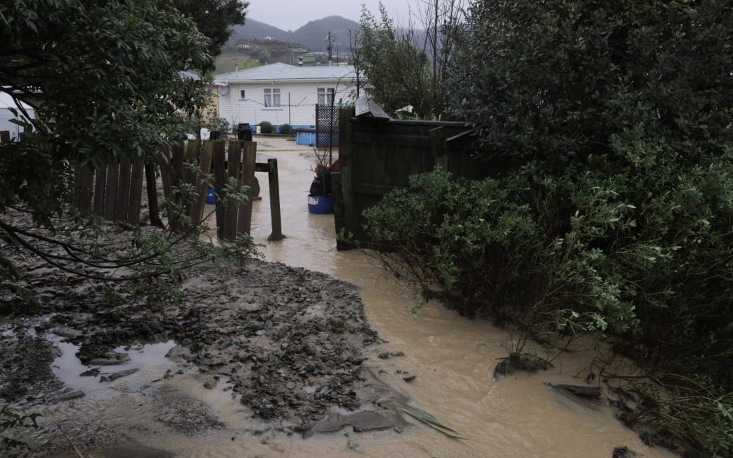Nelson flood damage in Atawhai as seen on 19 August 2022.