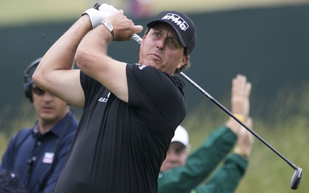 British Open leader Phil Mickelson