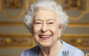 A photograph of Queen Elizabeth II to mark her Platinum Jubilee, released by Buckingham Palace on the eve of her funeral.