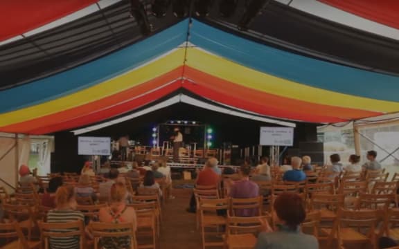 The Media Circus big top hosted the big debates at the Byline Festival.