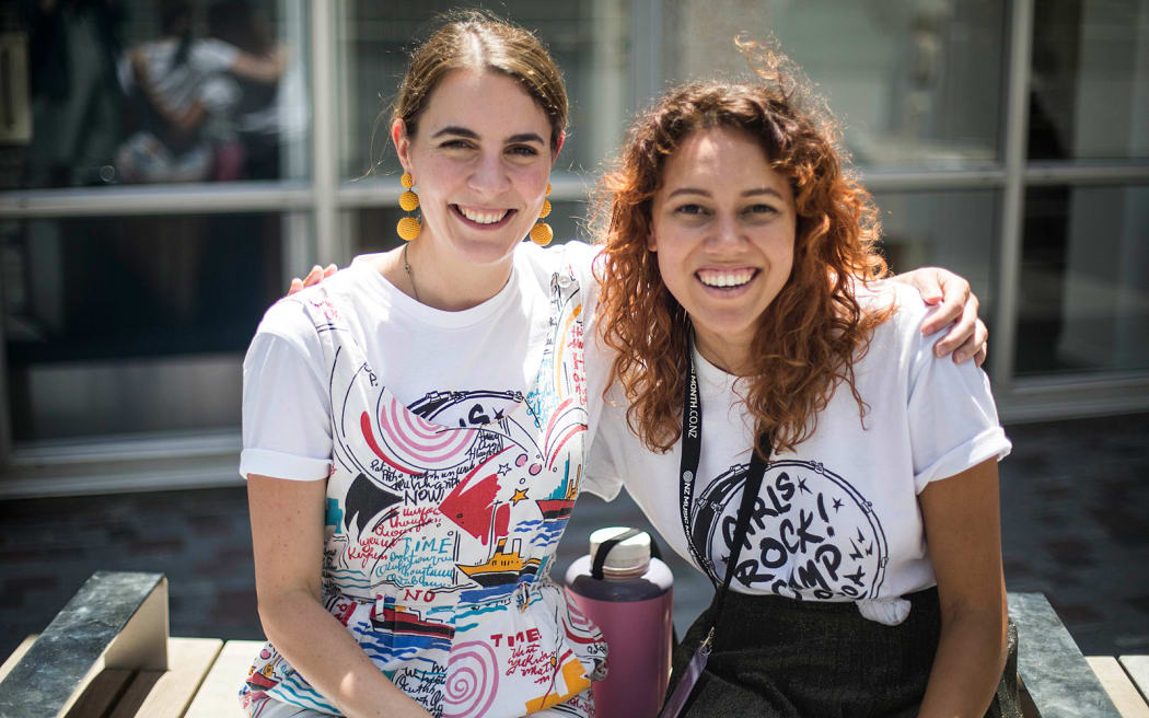 Kat Saunders and Nicole Gaffney, two of the organisers of Girls Rock! Camp Aotearoa.