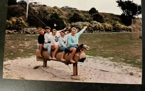 Bek Thomas' family in Dunedin in the summer of 1988.