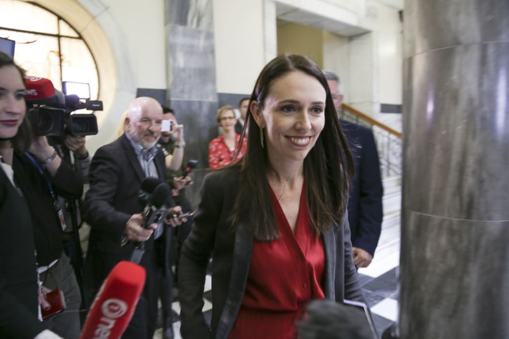 Jacinda Ardern NZFirst/Labour before meeting