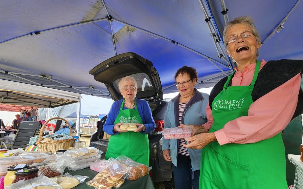 Members of the Turakina Women's Institute bring fresh baking and home-made jam for sale
