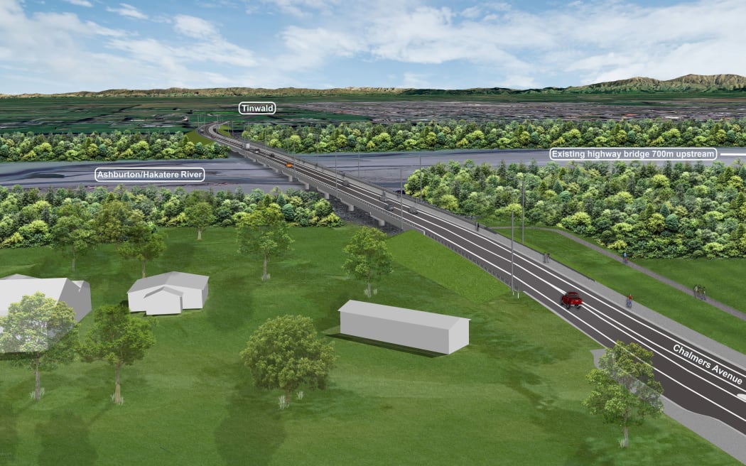 A visual of the new bridge, created by NZTA.