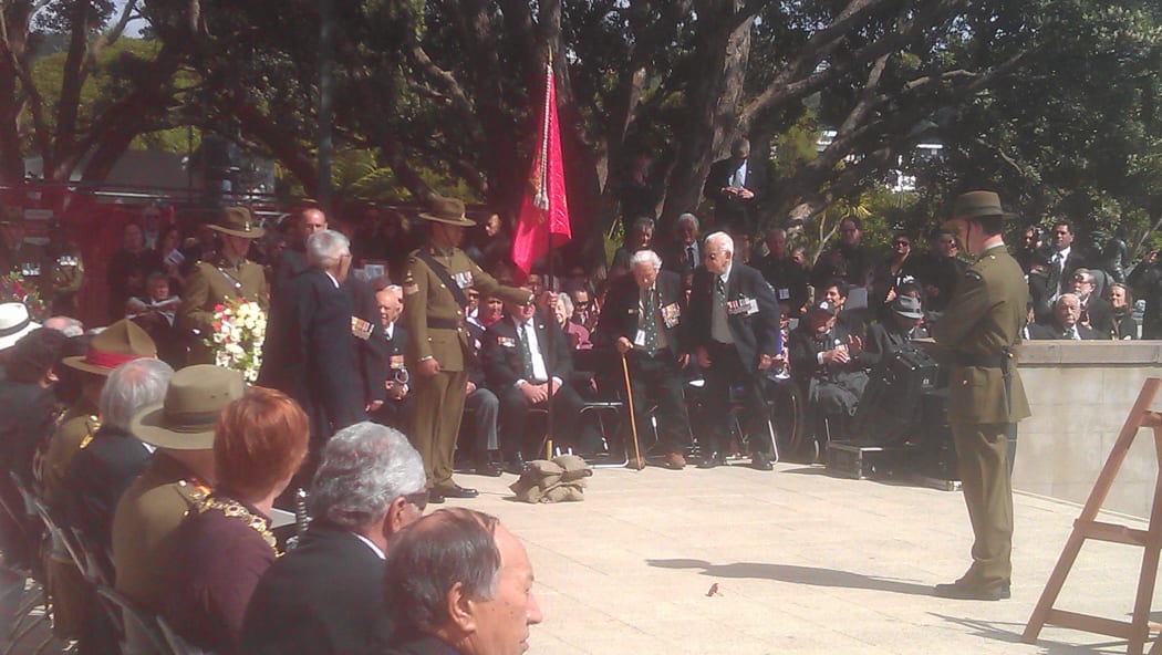 The remembrance service at the National War Memorial.