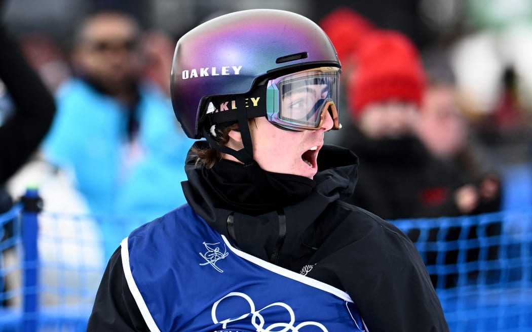 Luca Harrington of New Zealand at the Winter Olympics, 2026.