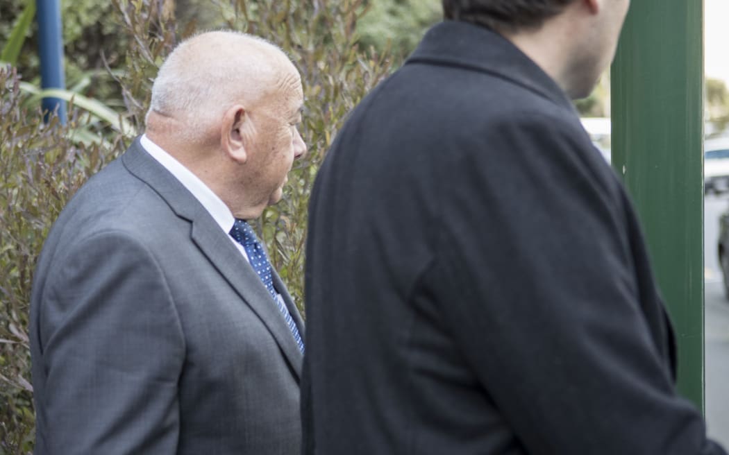 Sir Ngatata Love leaving the High Court in Wellington after being found guilty of fraud.
