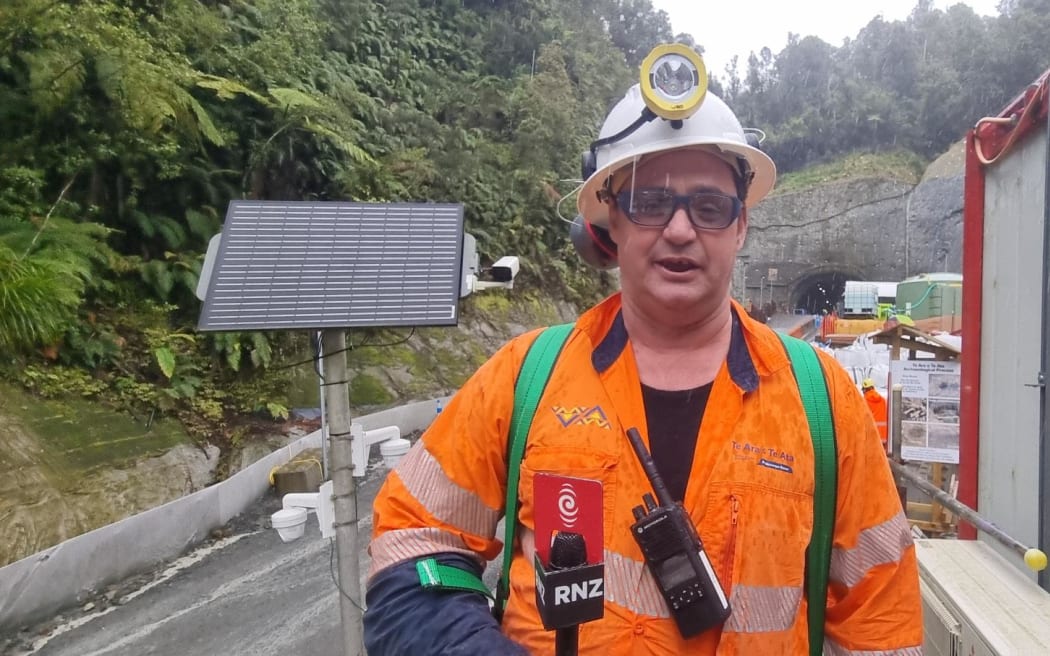 Tunnel supervisor Steve Wiley at the Mt Messenger bypass tunnel.