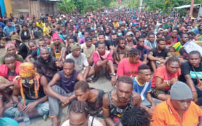 Some of the protestors in Nabire regency