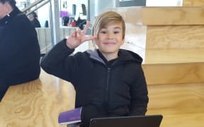 Seven-year-old Joseph Lawrence is one of the Haeata Community Campus students looking forward to accessing the internet at home under the new scheme.