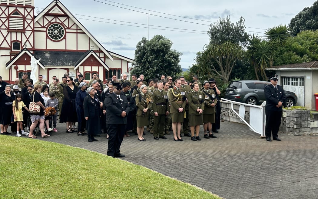 Hundreds of people gathered to farewell Sir Robert Gillies on Monday.
