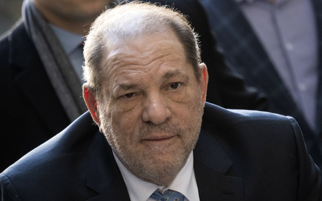 (File photo) Harvey Weinstein arrives at the Manhattan Criminal Court in New York City, in February 2020.