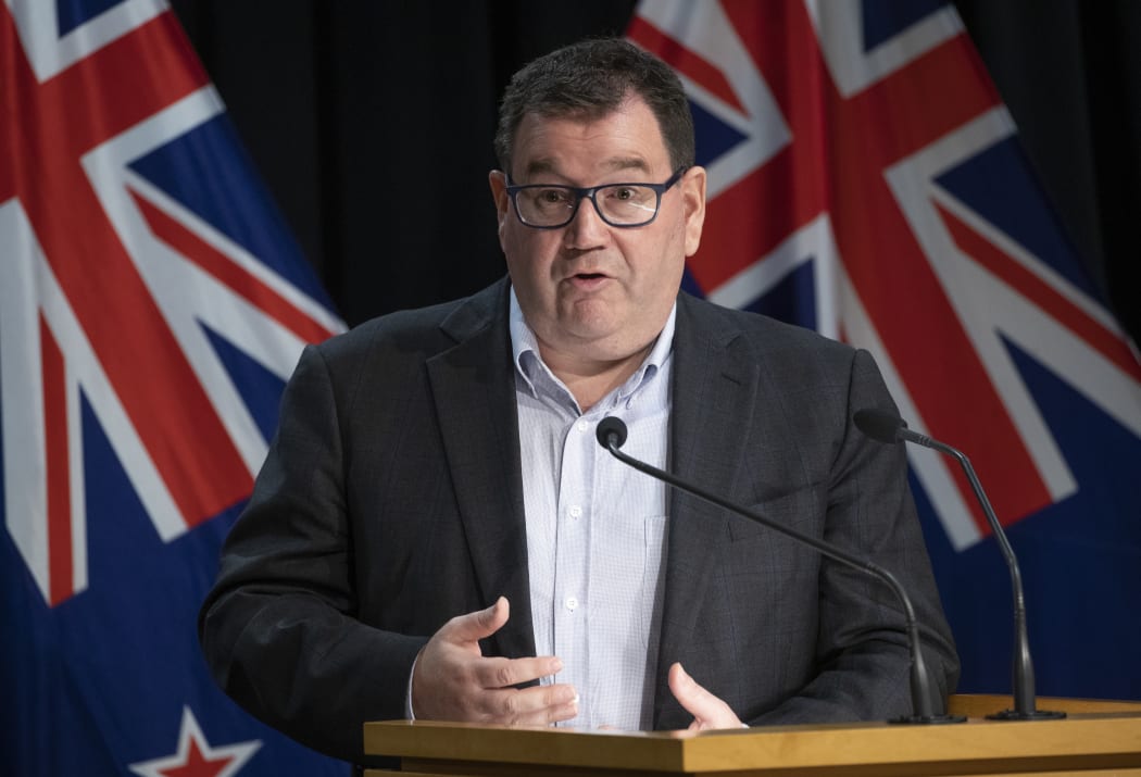 Finance Minister Grant Robertson during his press conference after it was announced the country will move to red traffic light settings at the Beehive on 23 January 2022.