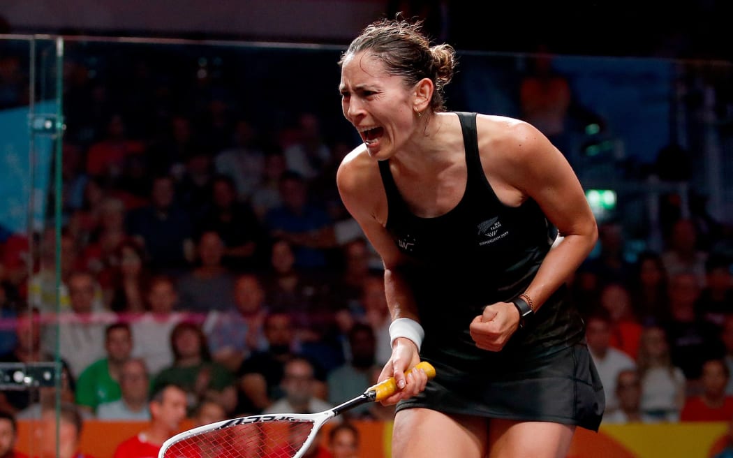 Joelle King of New Zealand at the Birmingham Commonwealth Games.