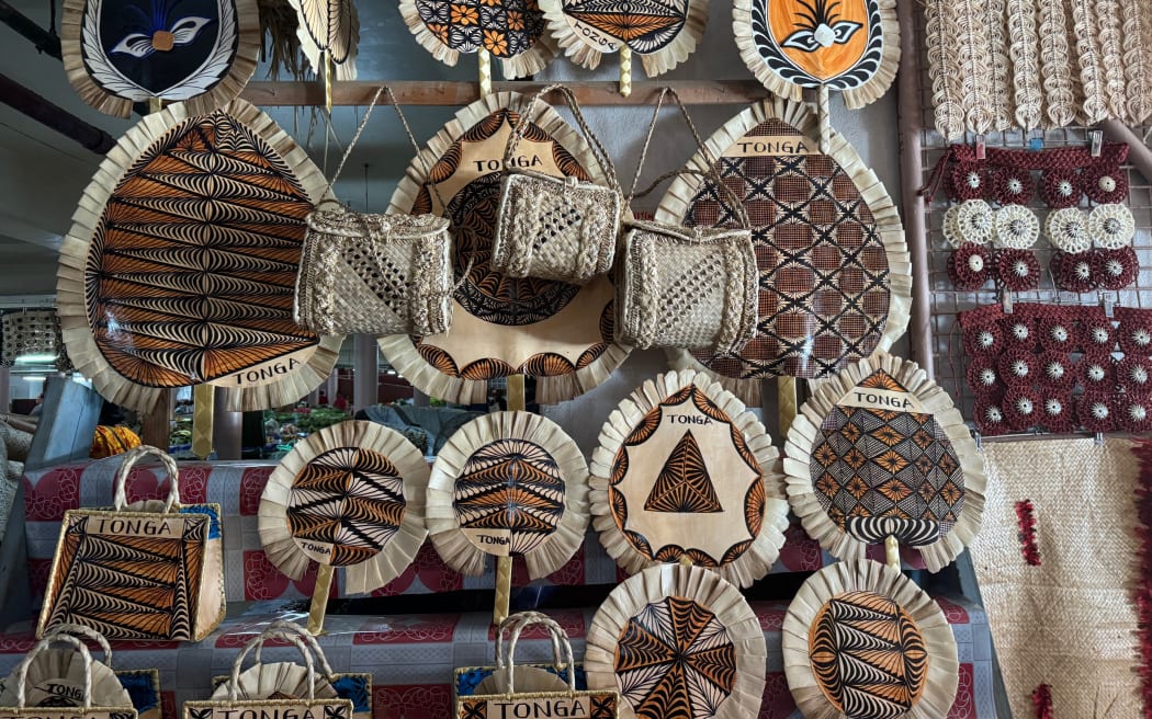 Tonga handicraft on display.