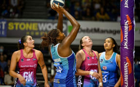 Grace Nweke of Northern Mystics shoots against the Southern Steel.