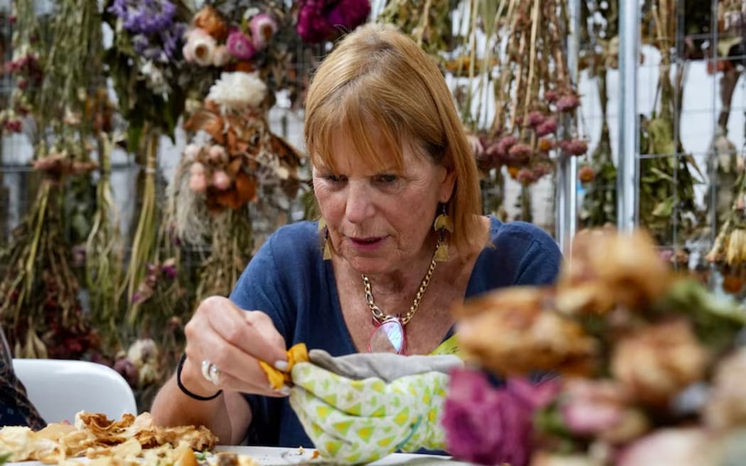 The preservation process for the flowers continues.