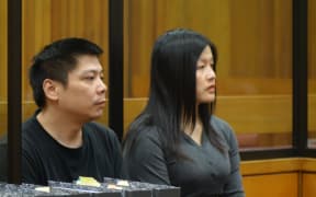 Jainbin Wang, left, and Fenglan Liu in the New Plymouth District Court