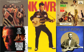 Images of album covers.